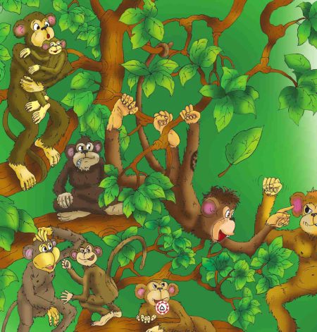 صفحات کتاب کودک قلب میمون